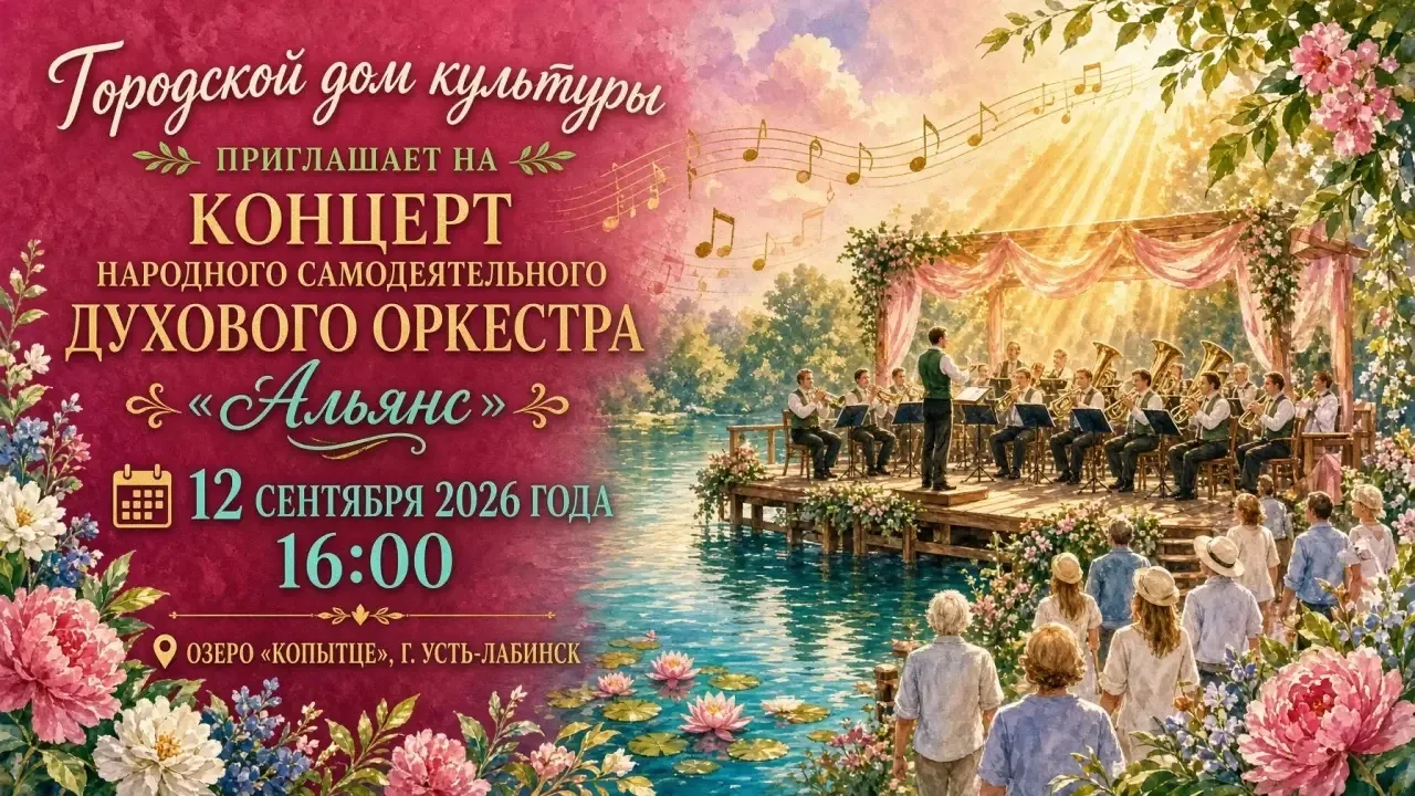 🎉  Приглашаем на праздничный концерт в преддверии 89‑й годовщины основания Краснодарск...