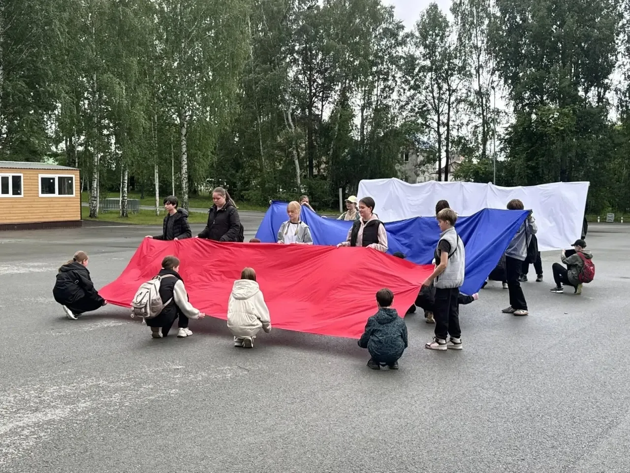 Акция «Патриоты России» собрала в Манином парке порядка 80 участников молодежной биржи труда ГО Верх