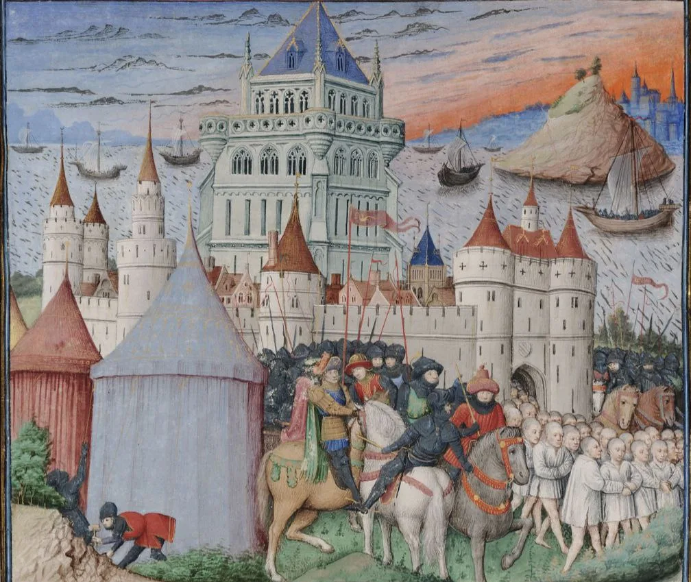 Миниатюра со страницы (Fol. 11v) манускрипта «Цвет историй». 1446–1460 годы