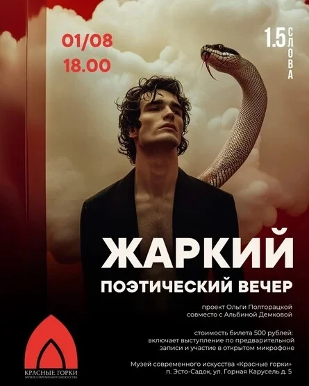 Жаркий поэтический вечер — творческая встреча с чтением стихов в Сочи.
