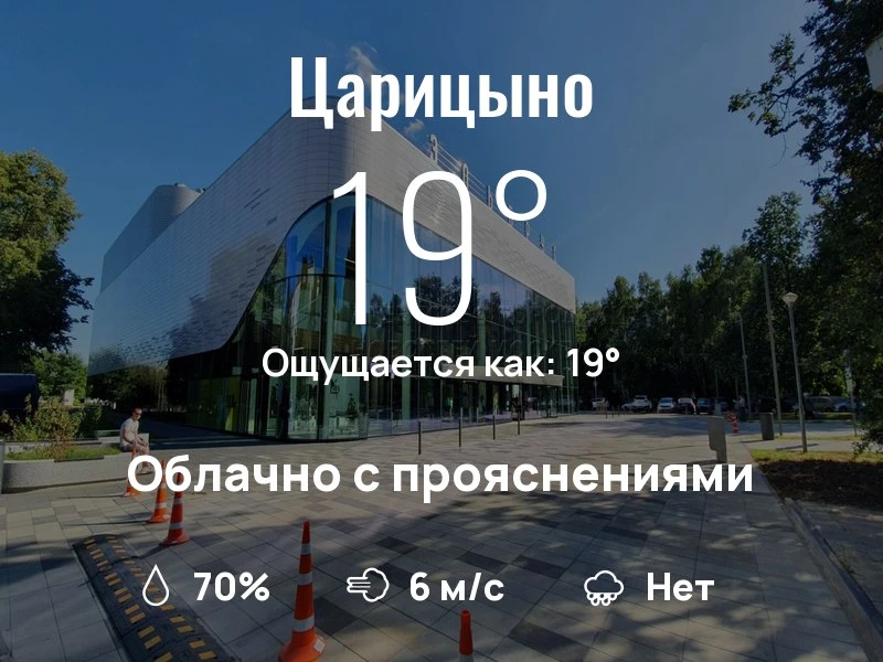 Что с погодой в Царицыно?