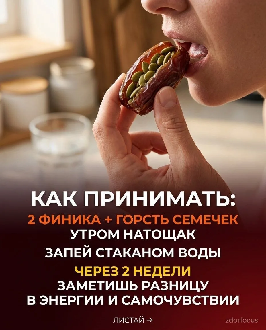 💪 Утренний заряд: финики и семечки для здоровья!Начни свой день с мощного витаминного ...