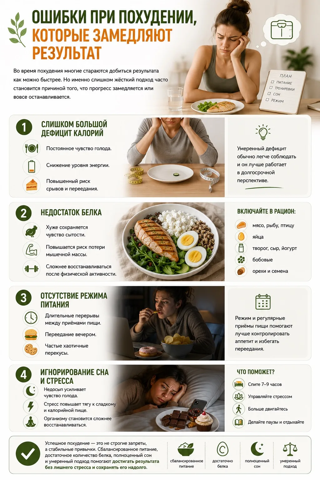 🔸 Ошибки при похудении, которые замедляют результат 🔸