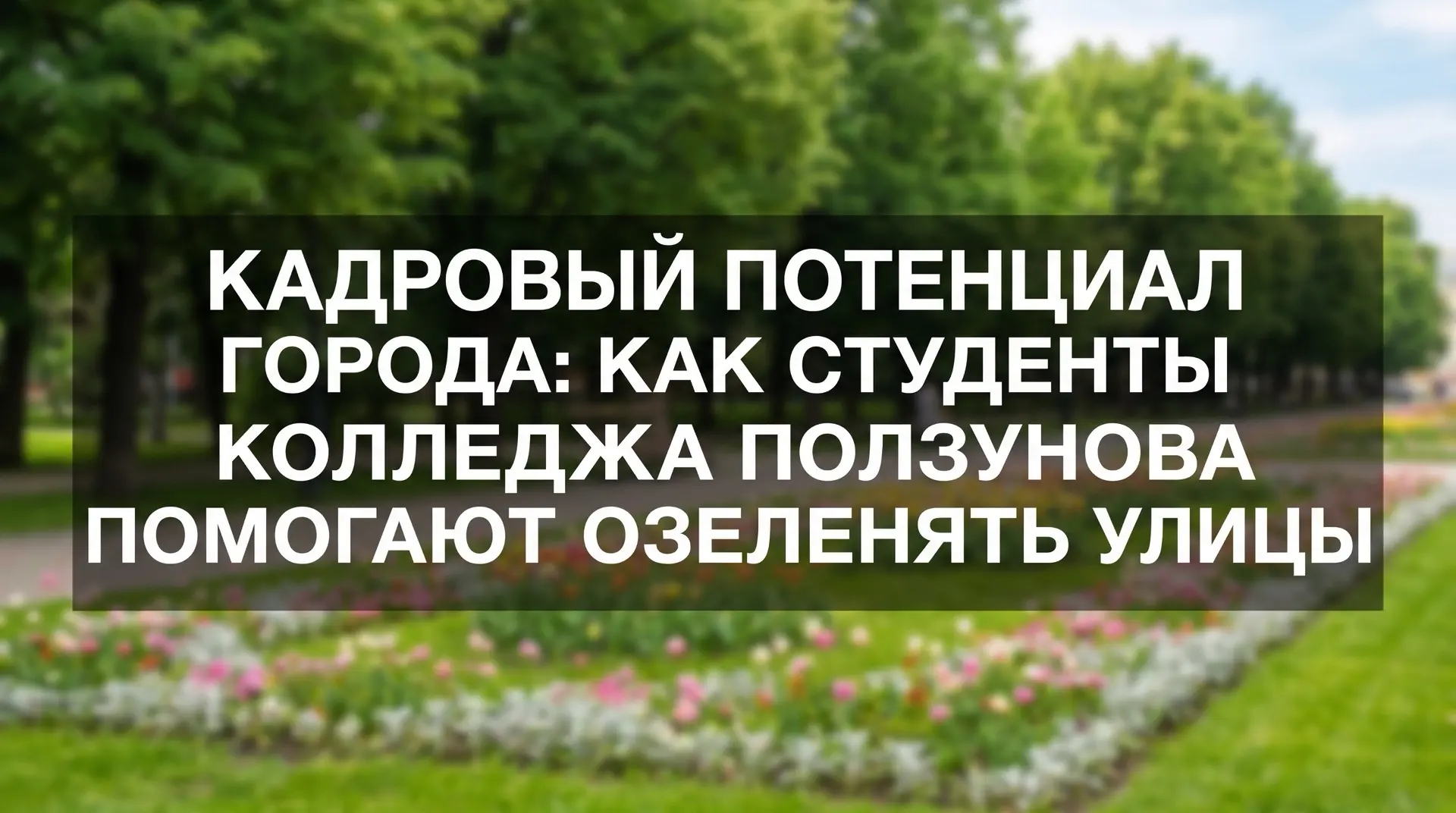 Кадры для города: студенты колледжа Ползунова на практике в «Зеленстрое»