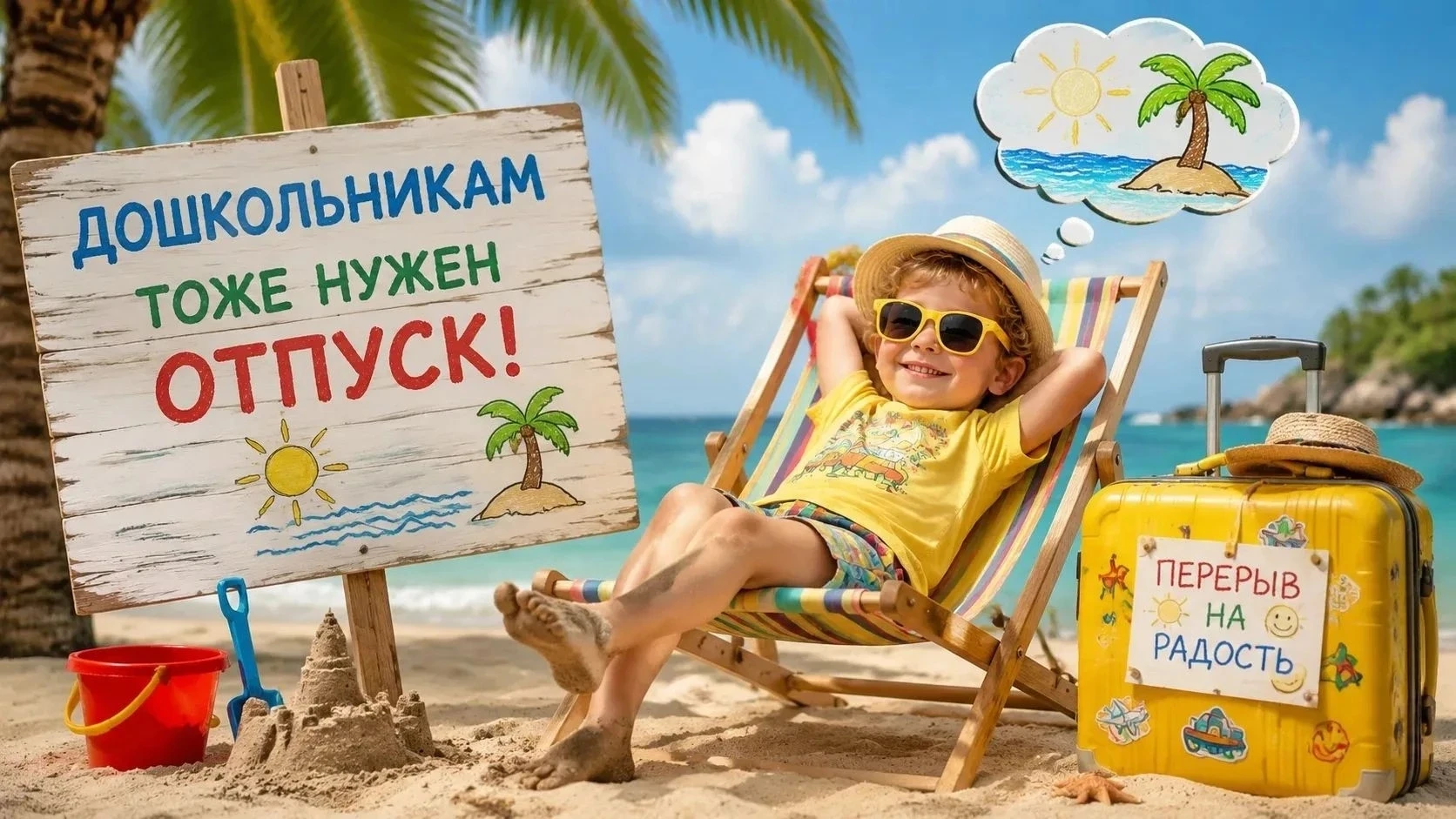 🌞 Дошкольнику тоже нужен отпуск! 🌞

Многие родители думают: «Да что там уставать — в садике же игр
