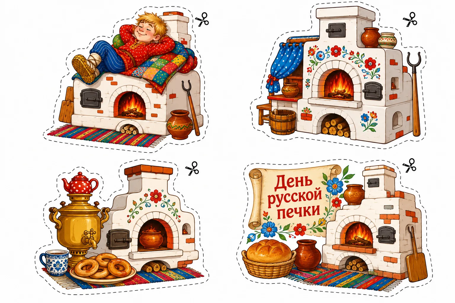 19 мая - ДЕНЬ РУССКОЙ ПЕЧКИ  Делюсь вырезалочками к празднику.   💕 ставьте сердечки, если материал п