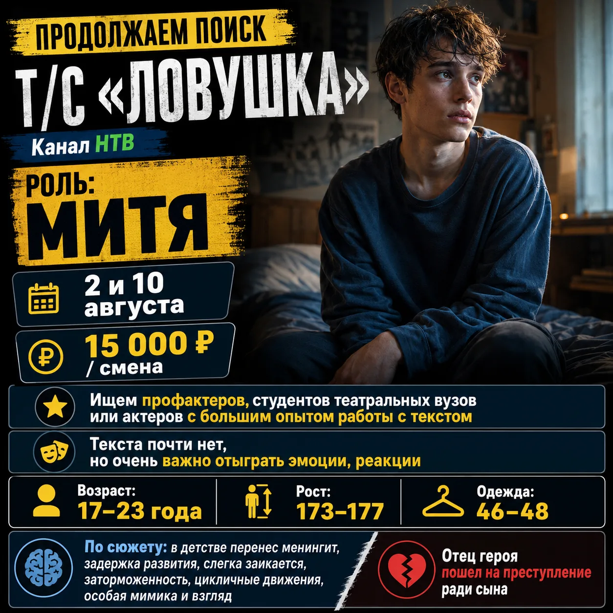 🎬 ПРОДОЛЖАЕМ ПОИСК АКТЁРА