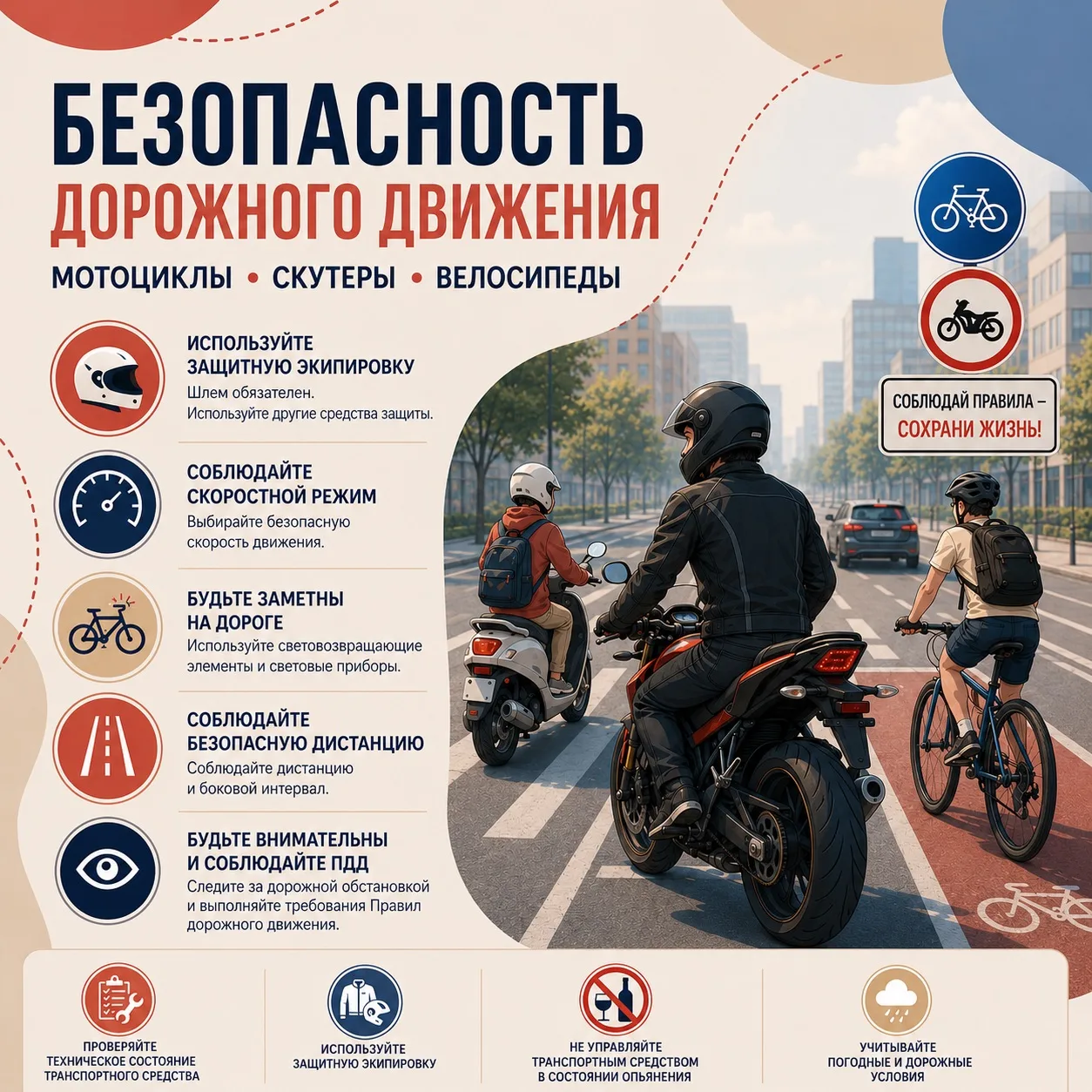 🛵 Безопасность дорожного движения — это ответственность каждого! 

Мотоцикл, скутер и велосипед дар