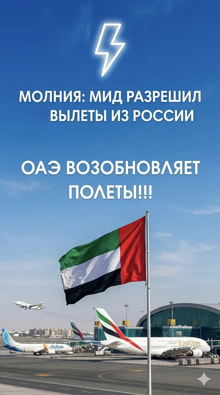 ⚡️🇦🇪Молния! МИД России снял рекомендации воздерживаться от туристических поездок в страны Персидск