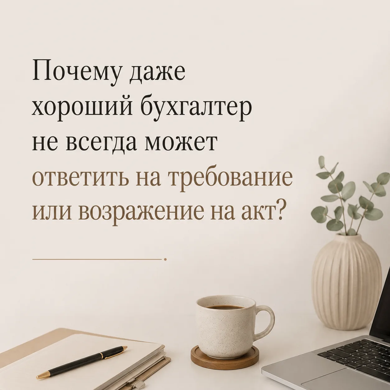 «У меня есть бухгалтер. Почему он не может сам ответить налоговой?»