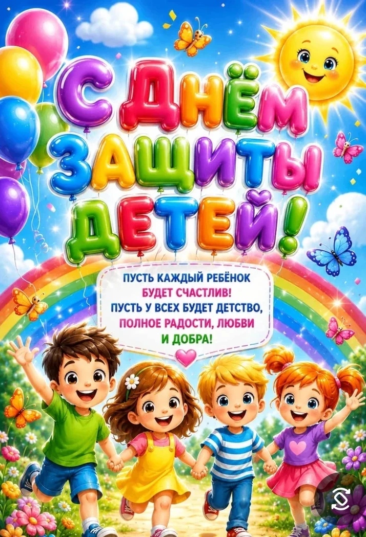 Сегодня, 1 июня, Международный день защиты детей! 🎉 Пусть мир каждого ребенка будет наполнен смехом