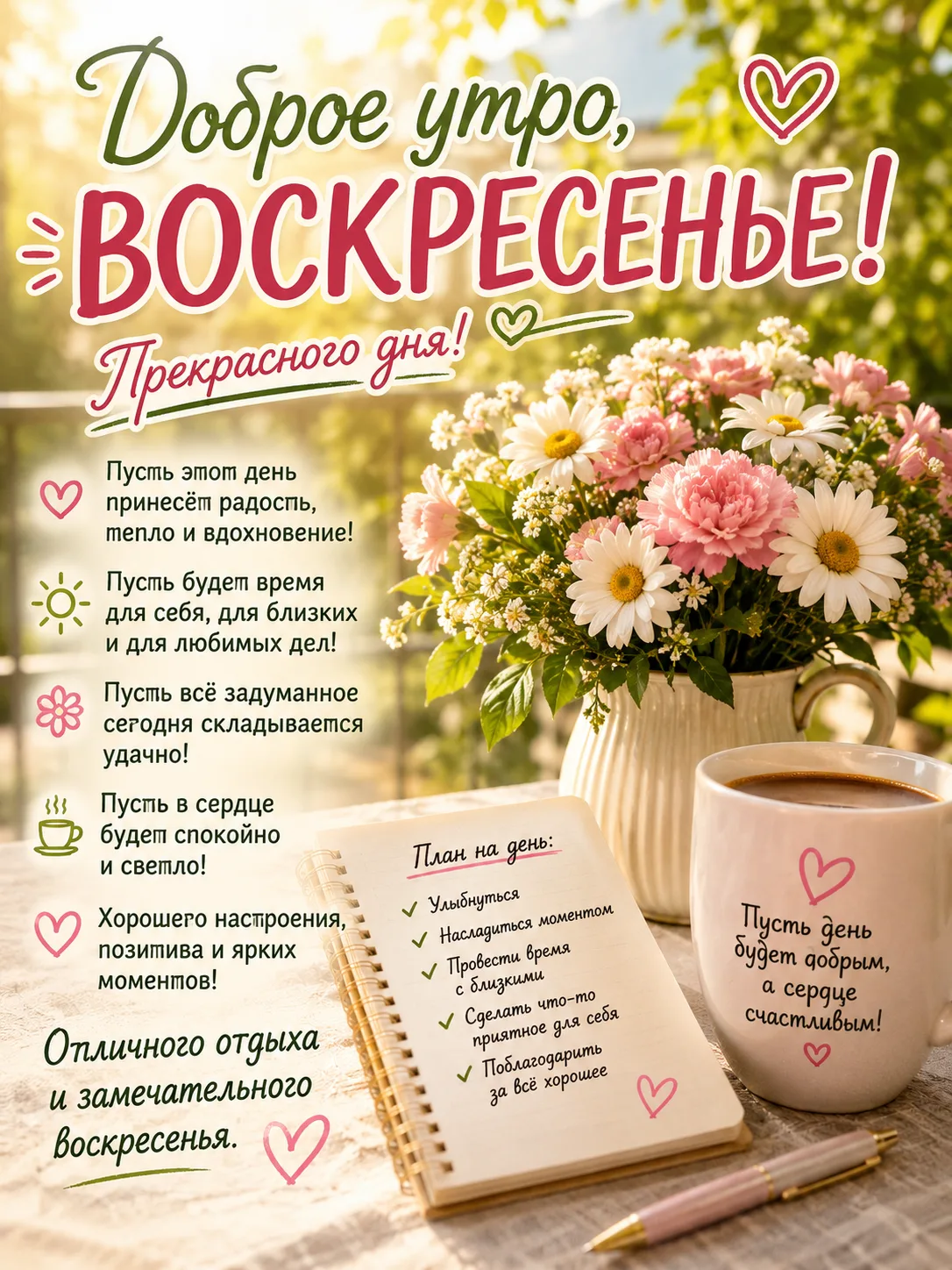 Тёплого, мирного и по-настоящему ленивого воскресенья всем нам! 🌤️🛋️