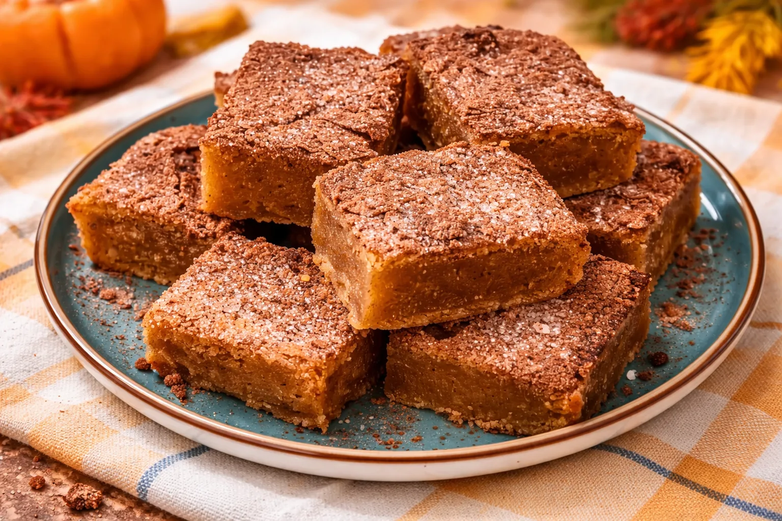 Сегодня готовим тыквенные блонди с корицей — ароматную и очень вкусную выпечку к чаю.