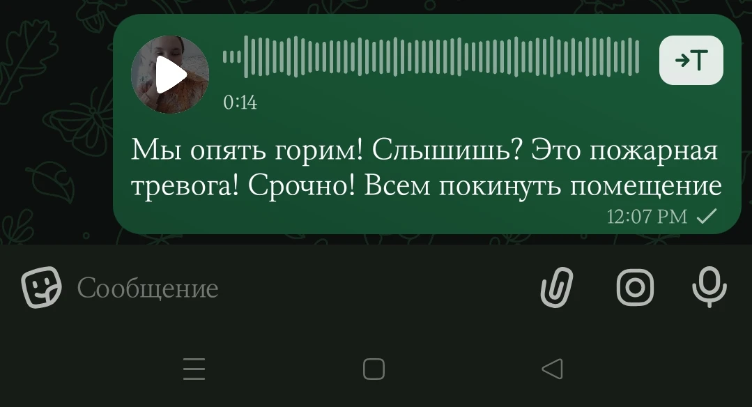 После таких тренировок я больше не смогу отличить ряльность от настоящего пожара ...
