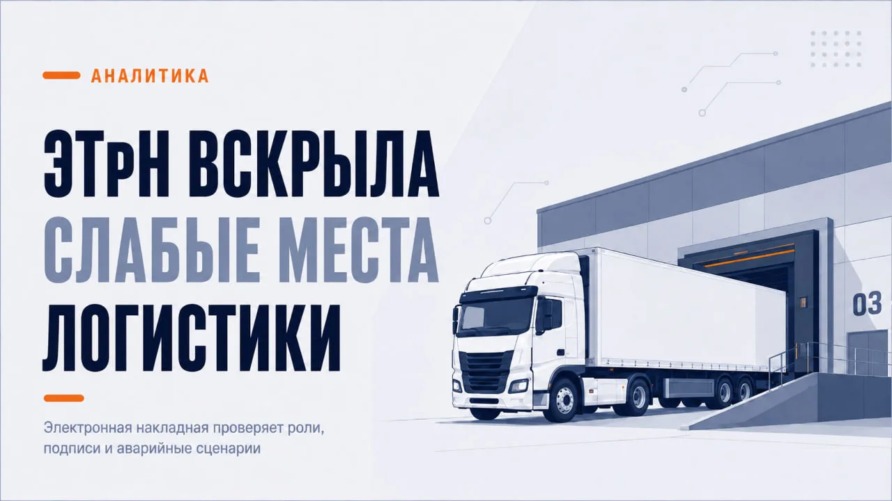ЭТрН вскрыла слабые места логистики

До обязательного перехода на электронные транспортные накладные