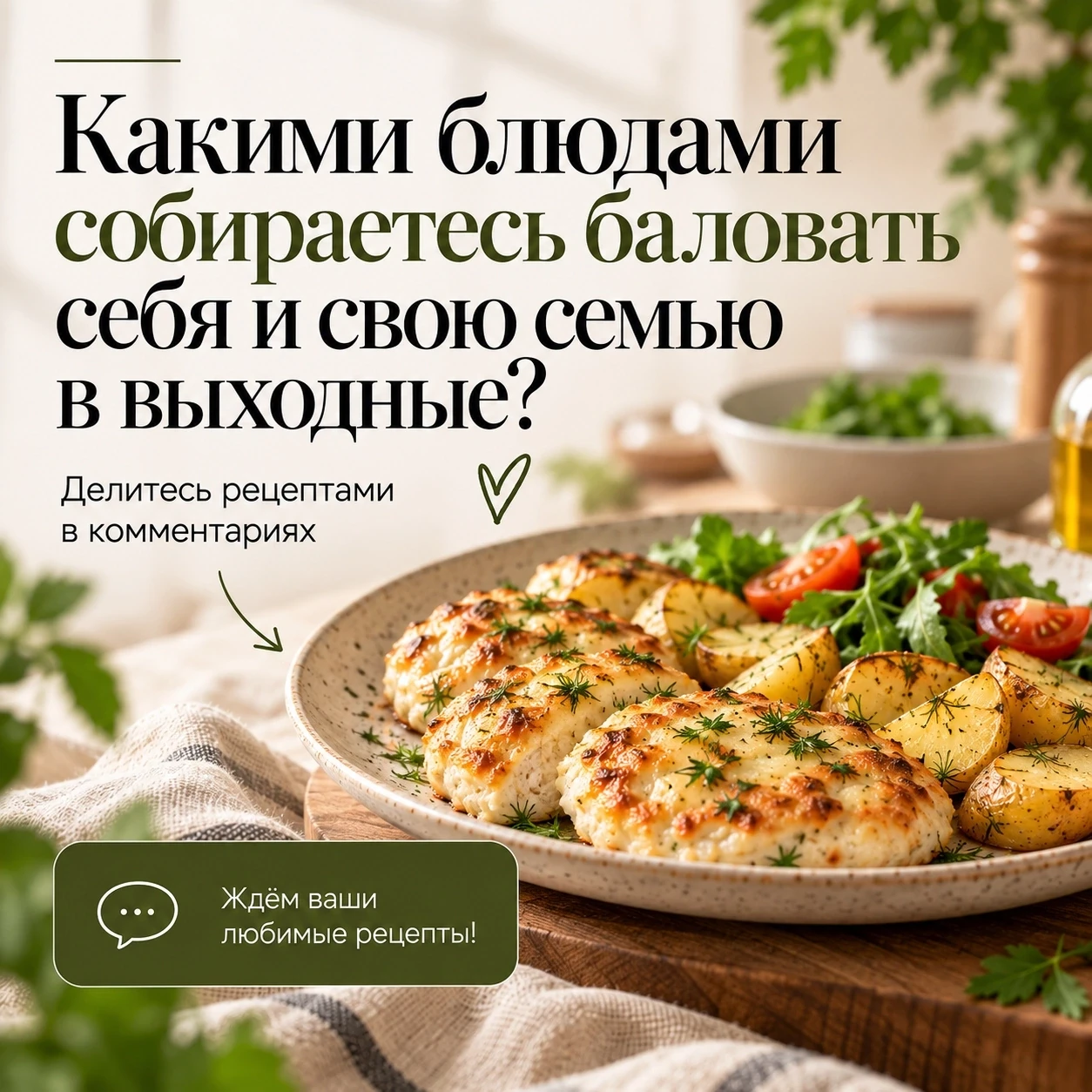 Какими блюдами собираетесь баловать себя и свою семью в выходные?😋 Делитесь рецептами ...