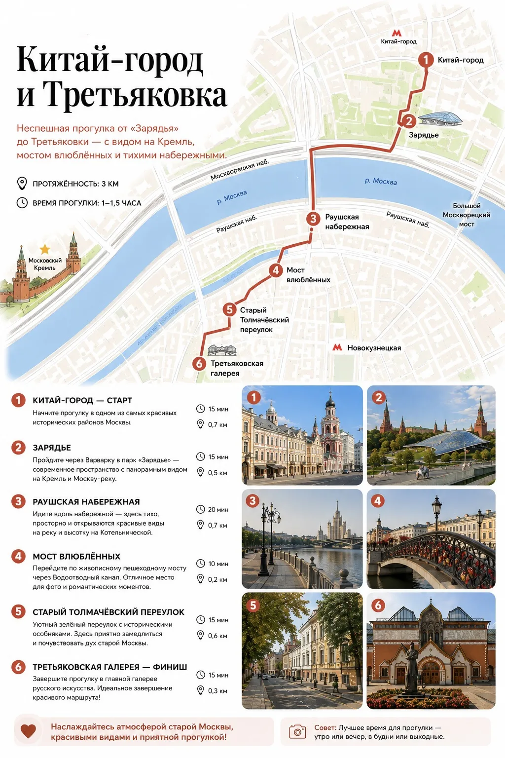 🚶‍♀️КРАСИВЫЙ МАРШРУТ ПО МОСКВЕ
💎КИТАЙ-ГОРОД — ТРЕТЬЯКОВКА

В преддверии выходных сохраняйте  идею 