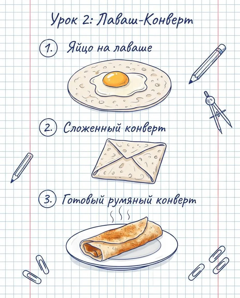 🍳 Лаваш конверт