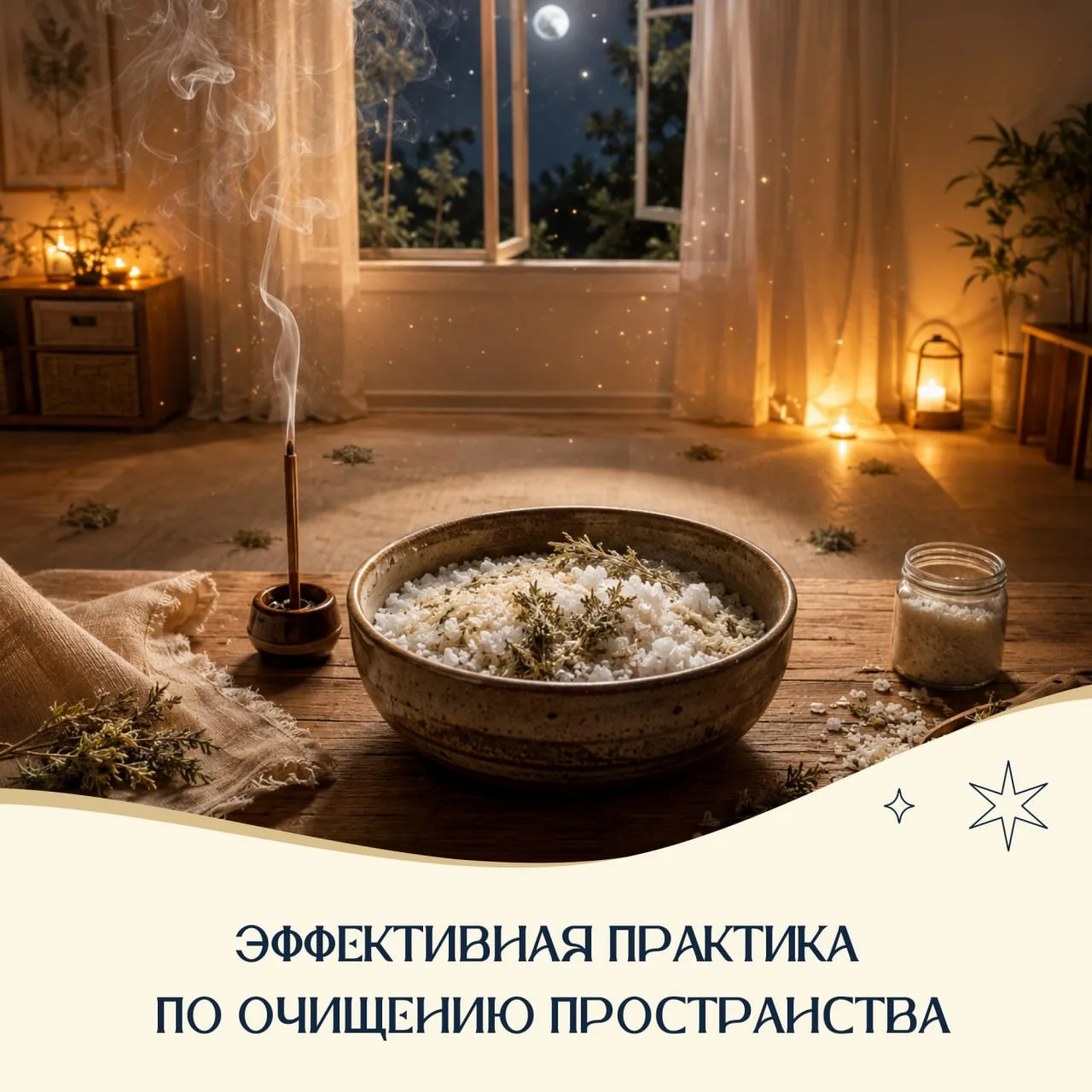 Эффективная практика по очищению пространства ✨

Один из способов очищения пространства дома, которо