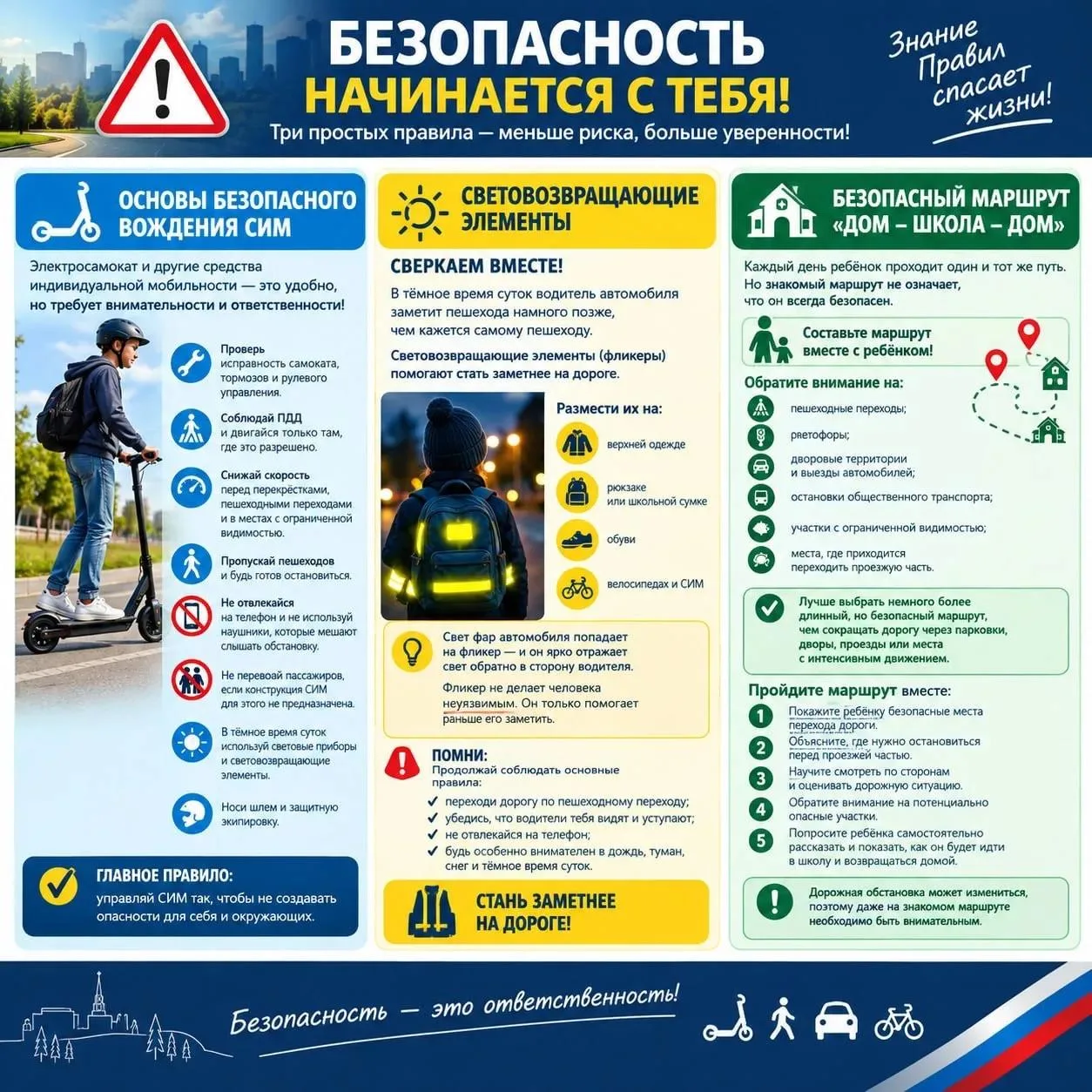 🚦 В Лесосибирске стартовал 3-й этап Декады дорожной безопасности