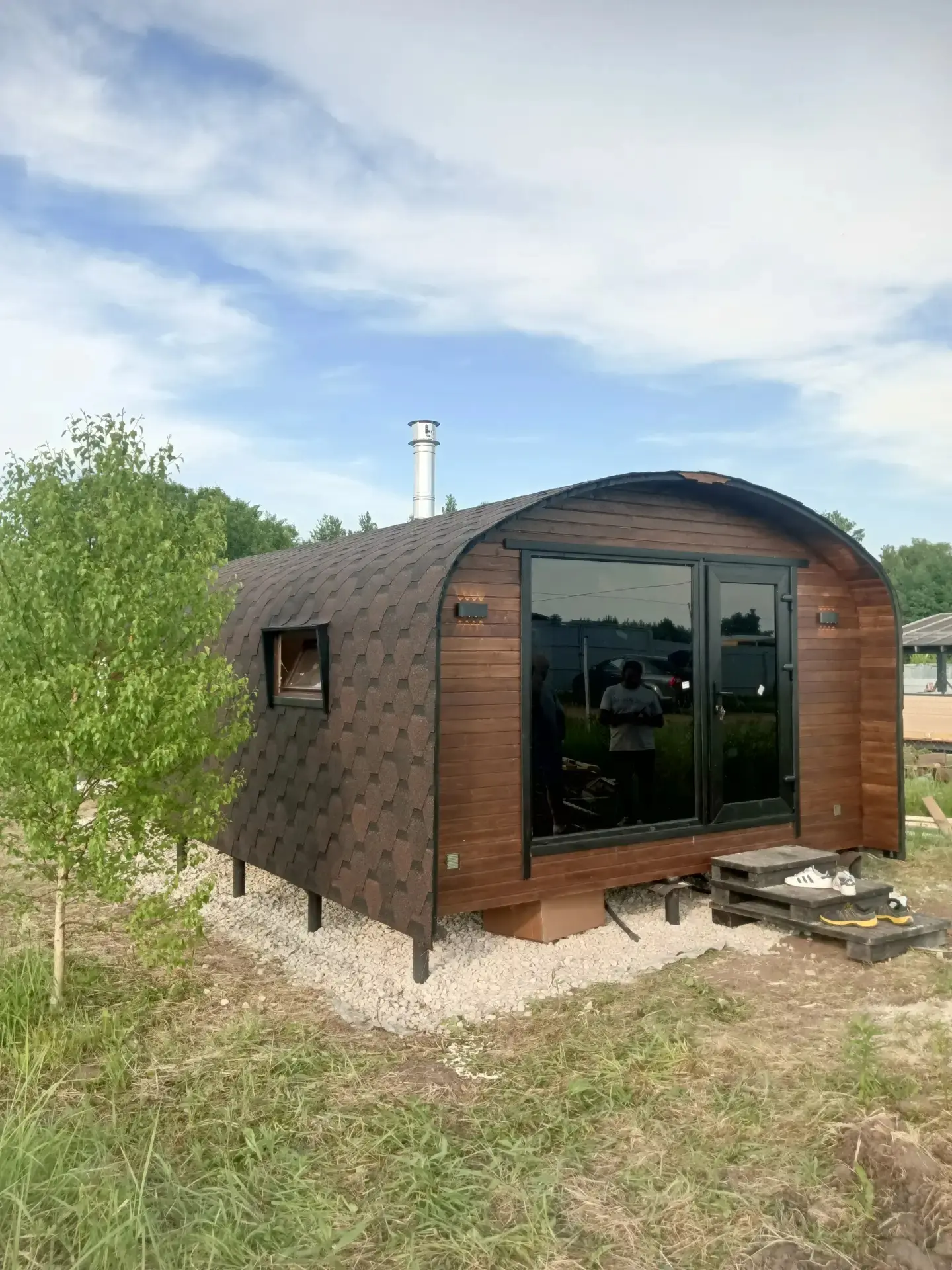 Закончили очередной объект 
Квадро_хаус 4х6 
Установлена у заказчика на участке за 2 дня

Из дополни