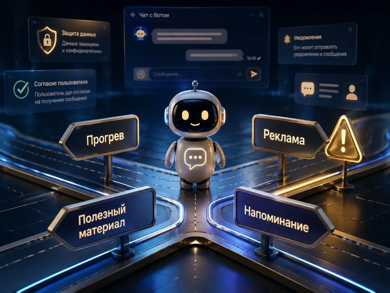 Бот продает, напоминает, прогревает. А где здесь реклама?