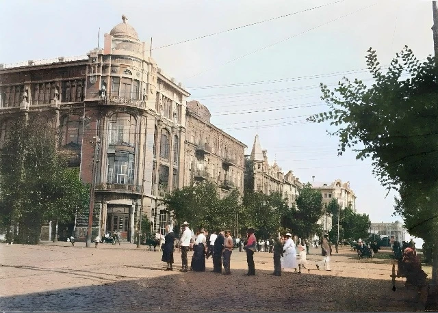 Таганрoгский пpоспект и улица Энгельса 1914-1918