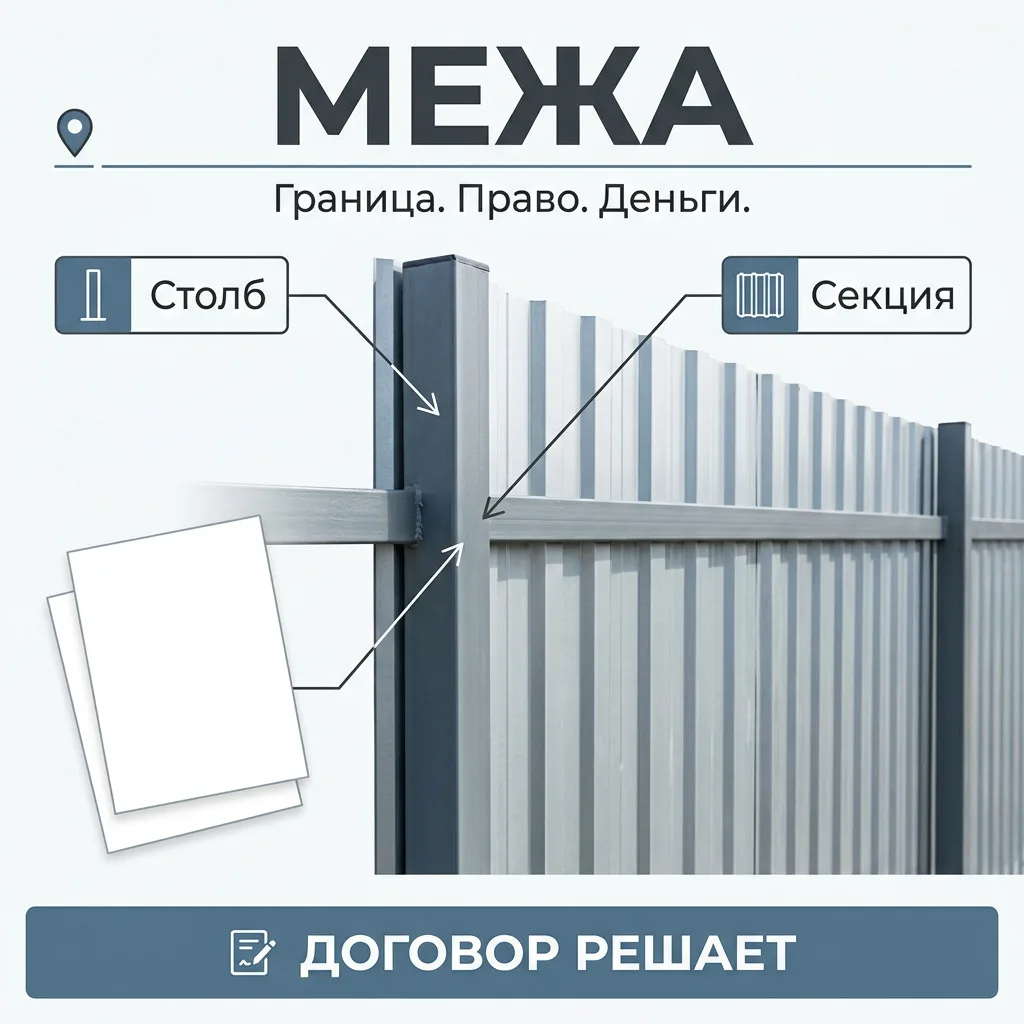 🚧 Забор ровно по меже: чей он и кто платит за ремонт