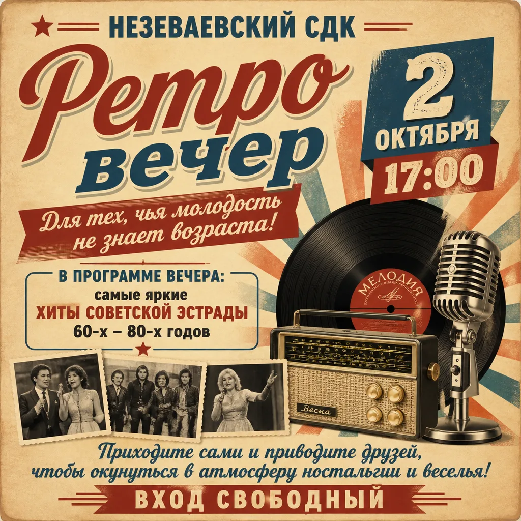 💥 Незеваевский сельский Дом культуры приглашает тех, чья молодость не знает возраста! ...