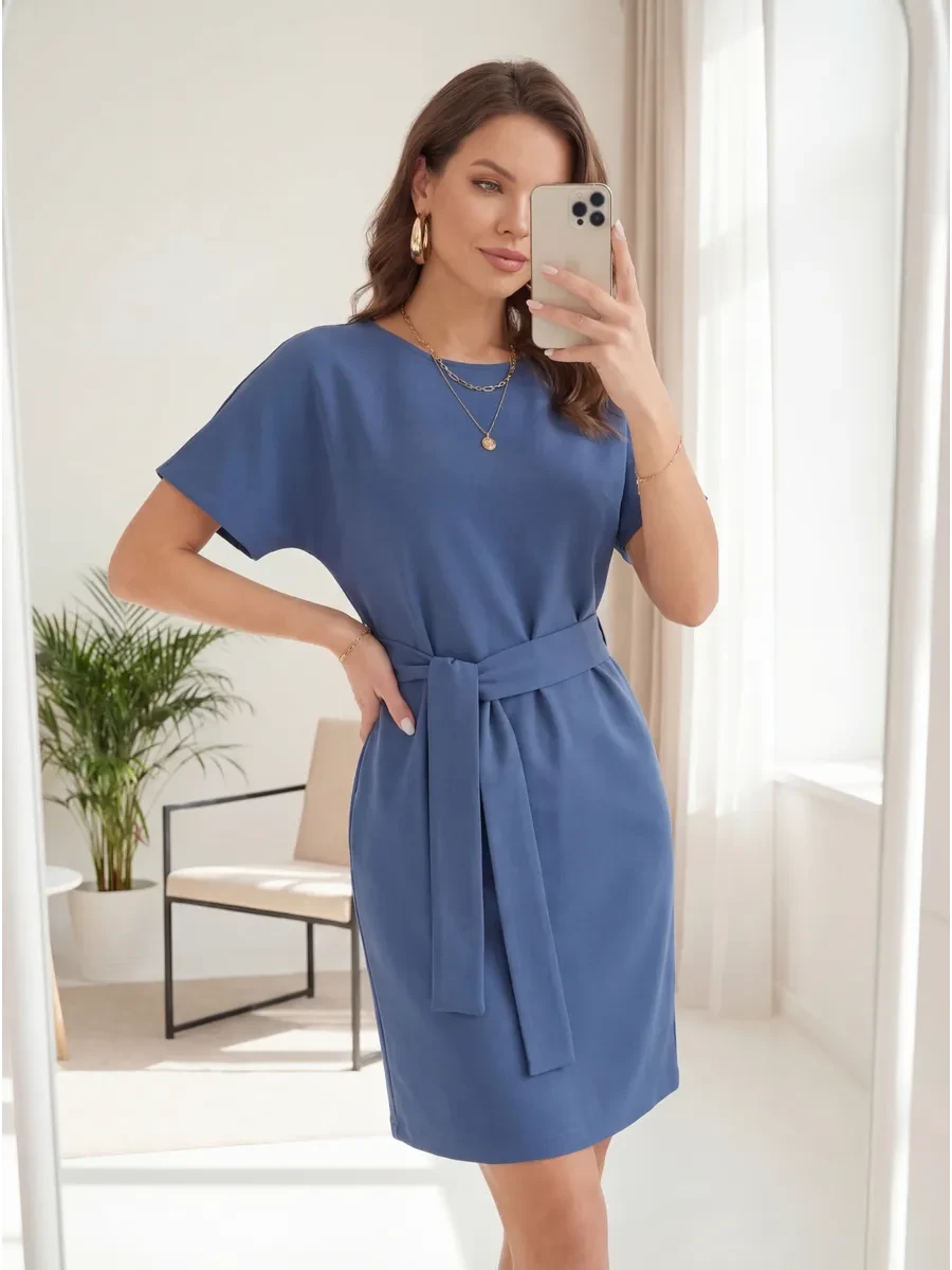 ⚡️ Платье офисное базовое синее, A-A Awesome Apparel by Ksenia Avakyan