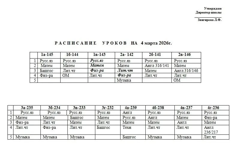 Доброе утро! Изменения в расписании и в кабинетах!