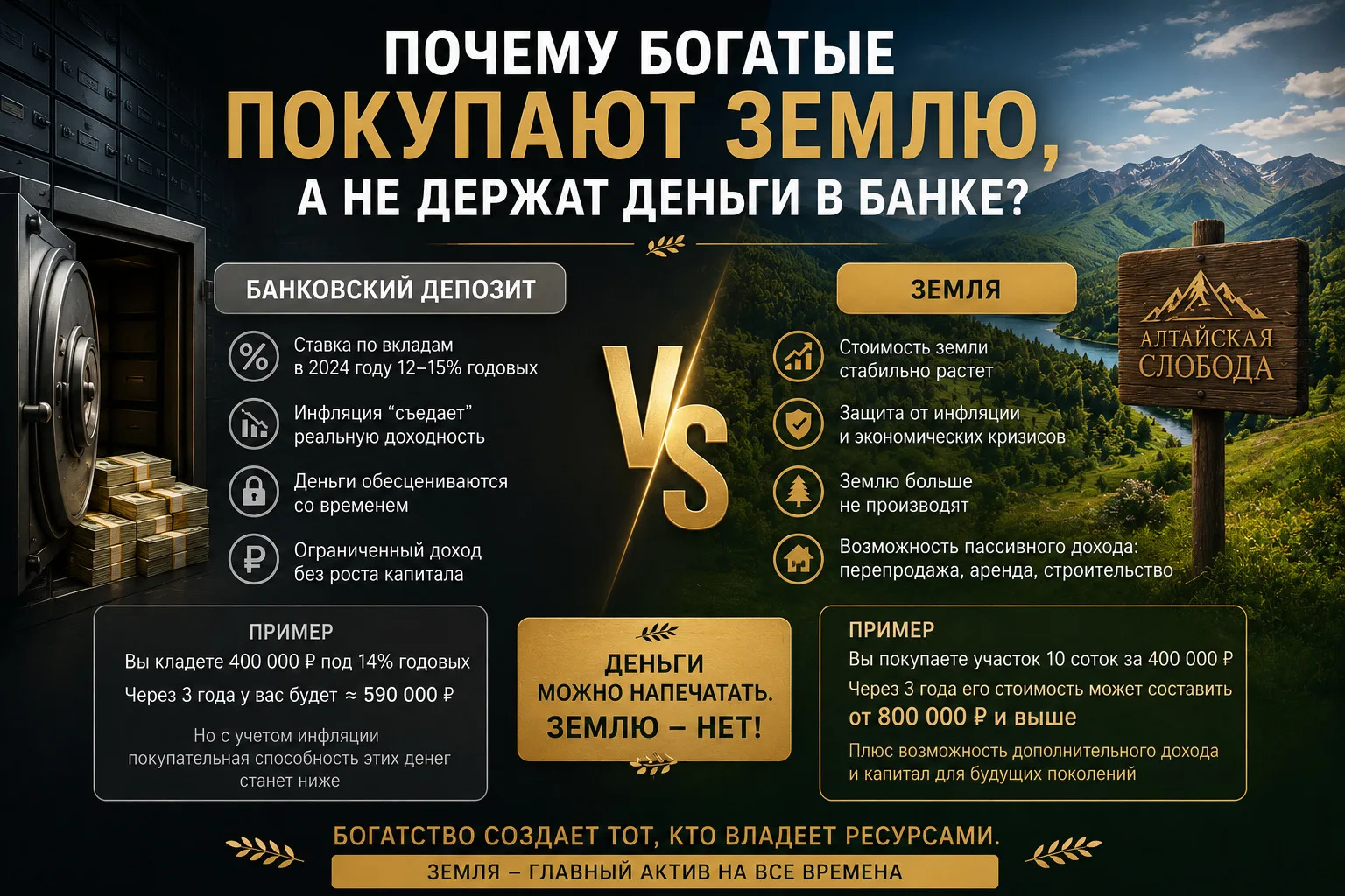 💰 КУДА БЫ ВЫ ВЛОЖИЛИ 400 000 ₽ СЕГОДНЯ?

Давайте сравним три популярных варианта.

🏦 Банковский вк