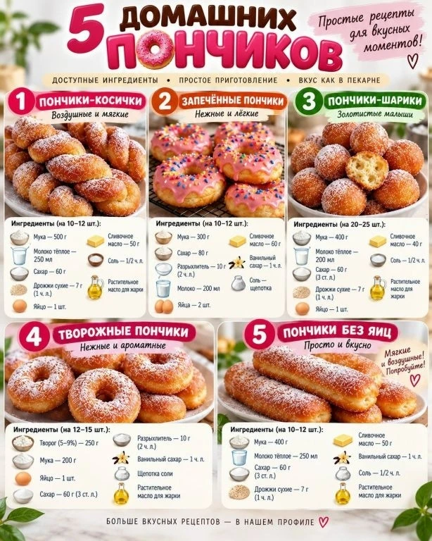 1. Пончики-косички