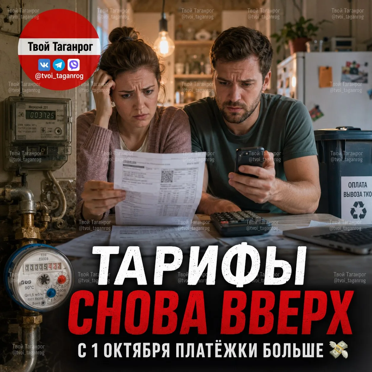 💸 С 1 октября коммунальные тарифы в Ростовской области снова ВЫРАСТУТ