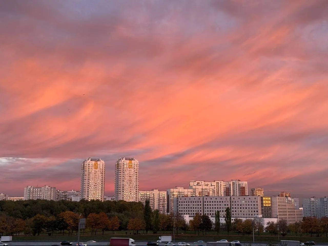 ❤️ Невероятные краски заката в Москве