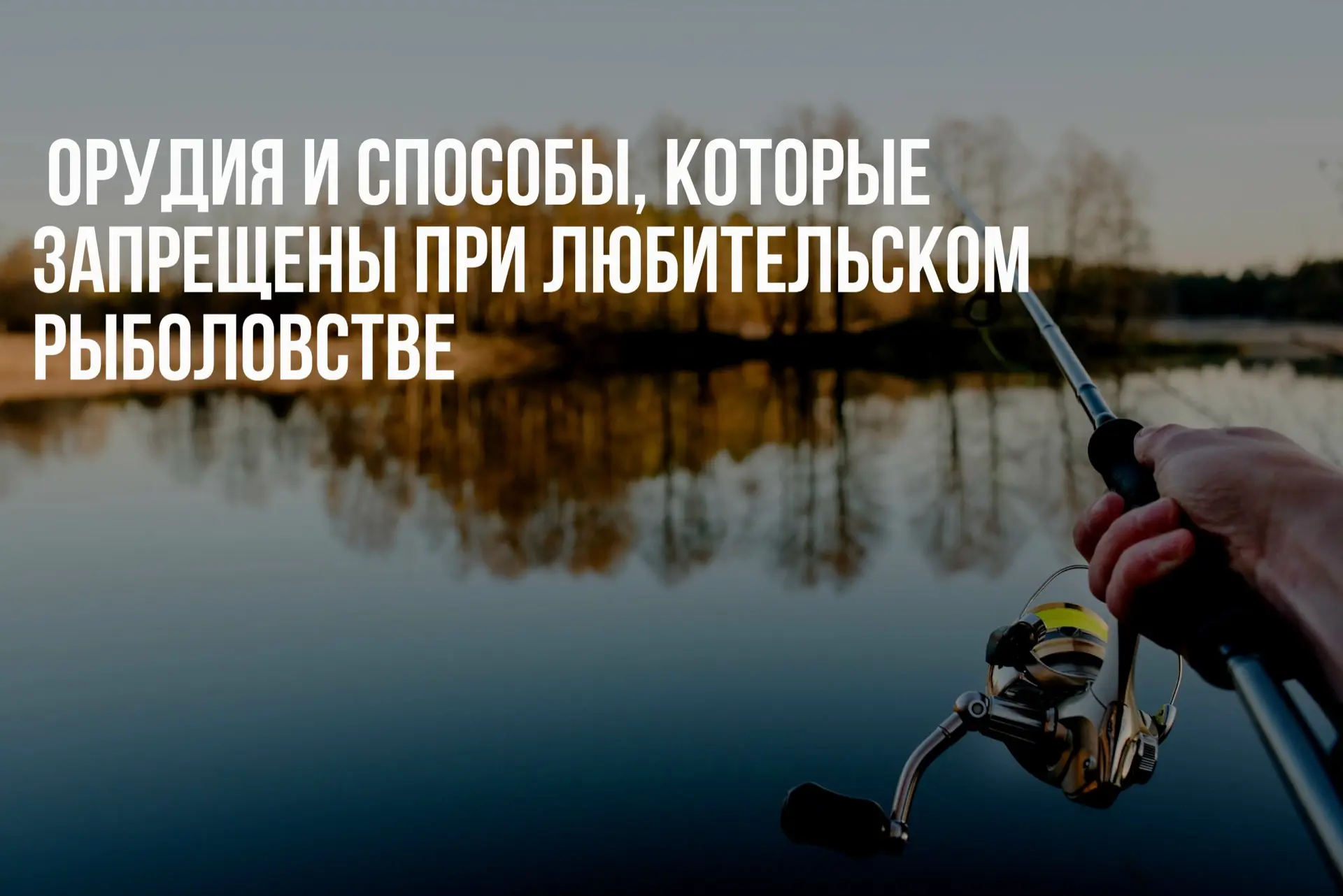 Орудия и способы, которые запрещены при любительском рыболовстве