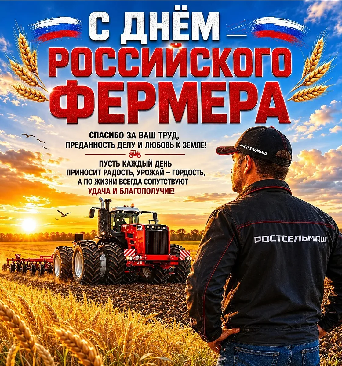 🚜 С Днем российского фермера!

Кто кормит страну и день за днем работает на земле? Кто не боится 