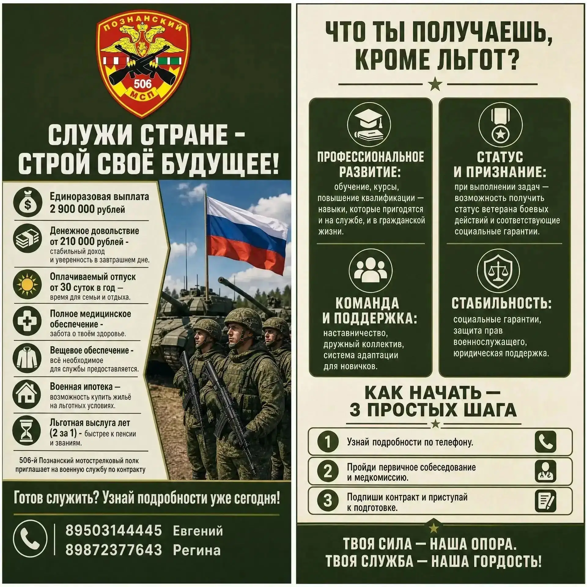 СЛУЖБА ПО КОНТРАКТУ — ДЛЯ НАСТОЯЩИХ МУЖЧИН