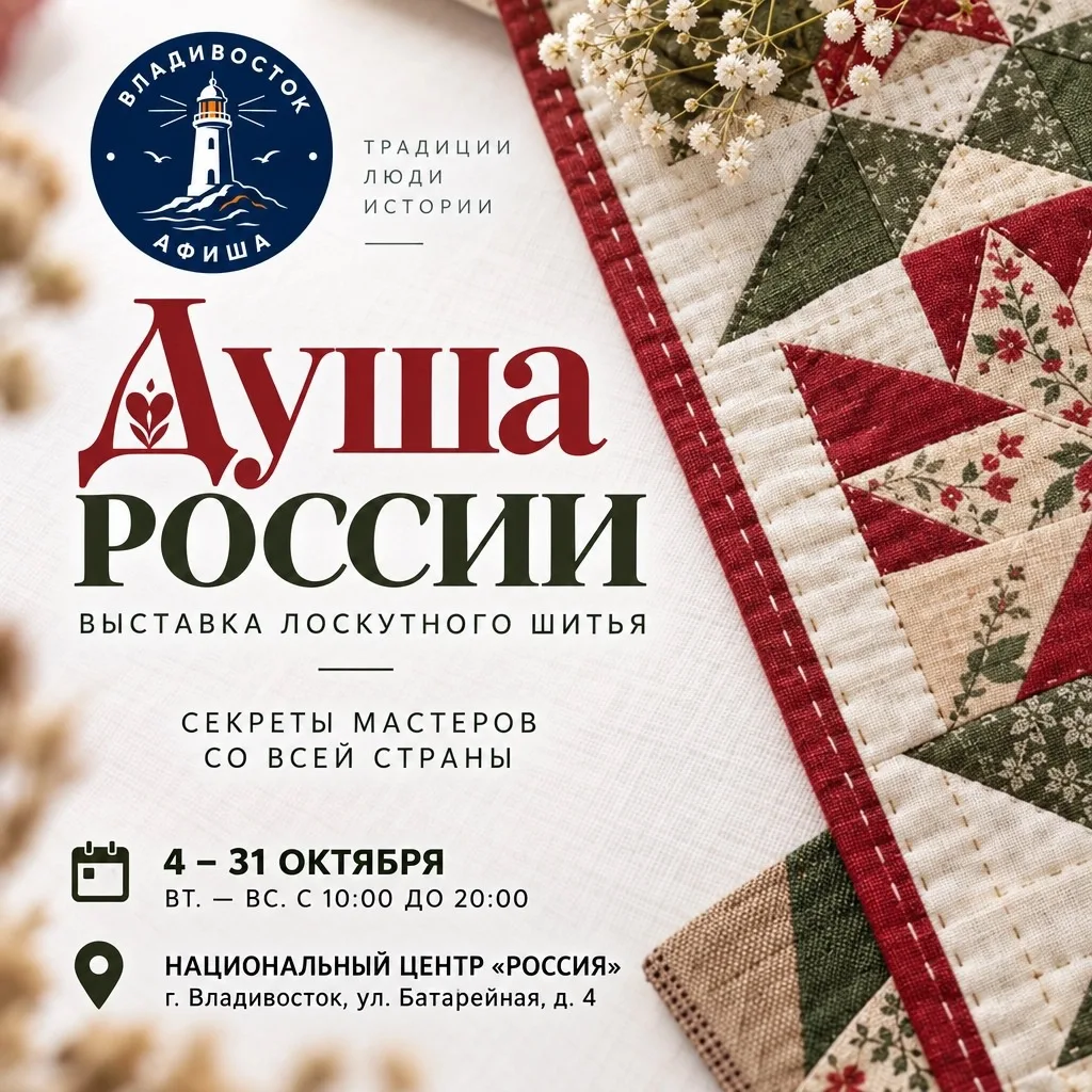 Секреты мастеров со всей страны: во Владивостоке открылась выставка «Душа России» 🧵🎨🗺️