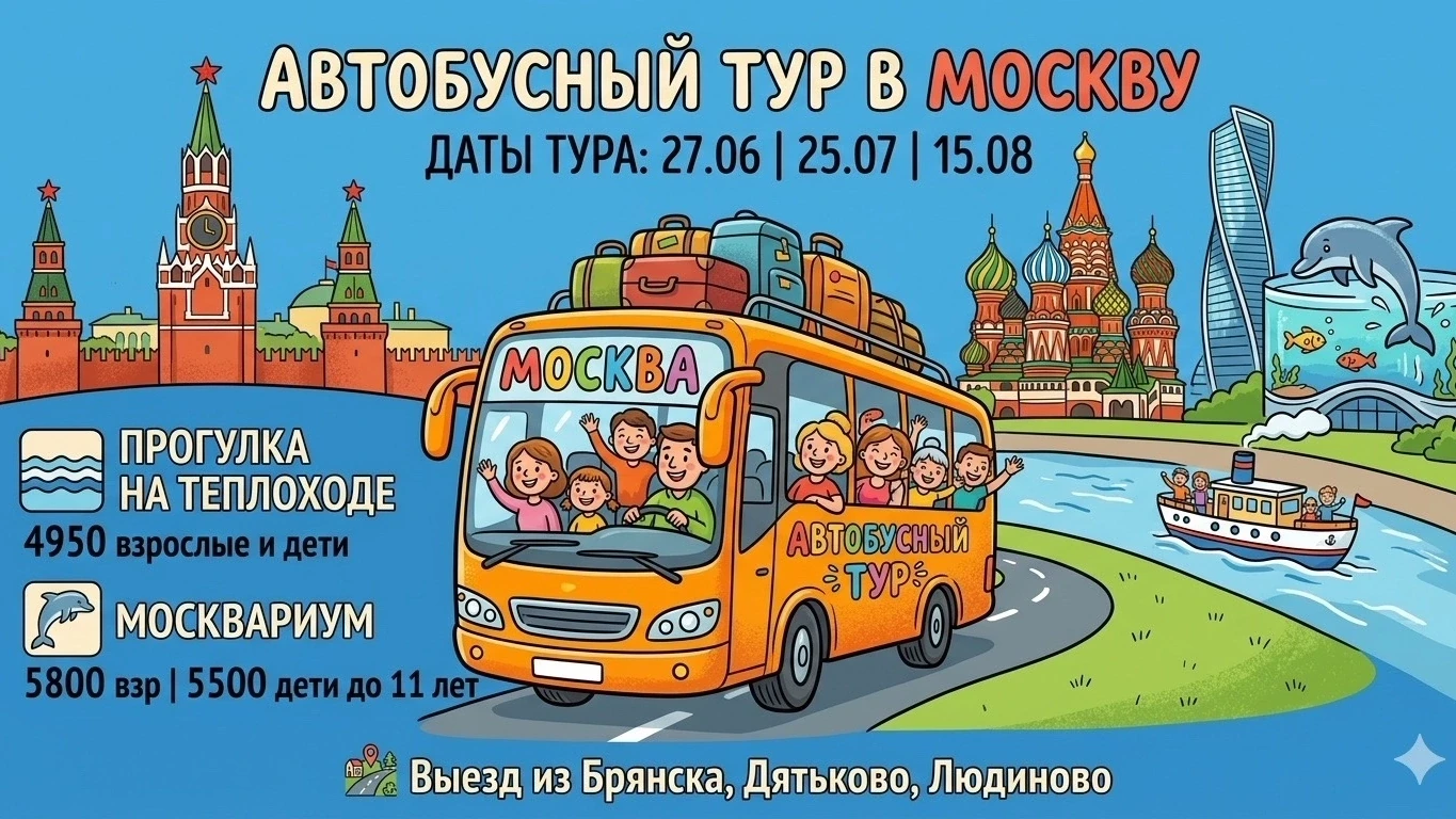 ‼ ОСВОБОДИЛИСЬ 4 МЕСТА В МОСКВУ 27.06 ‼