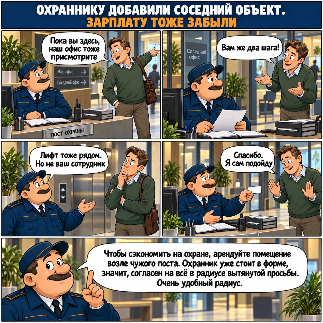 🎨 ОХРАННИКУ ДОБАВИЛИ СОСЕДНИЙ ОБЪЕКТ. ЗАРПЛАТУ ТОЖЕ ЗАБЫЛИ