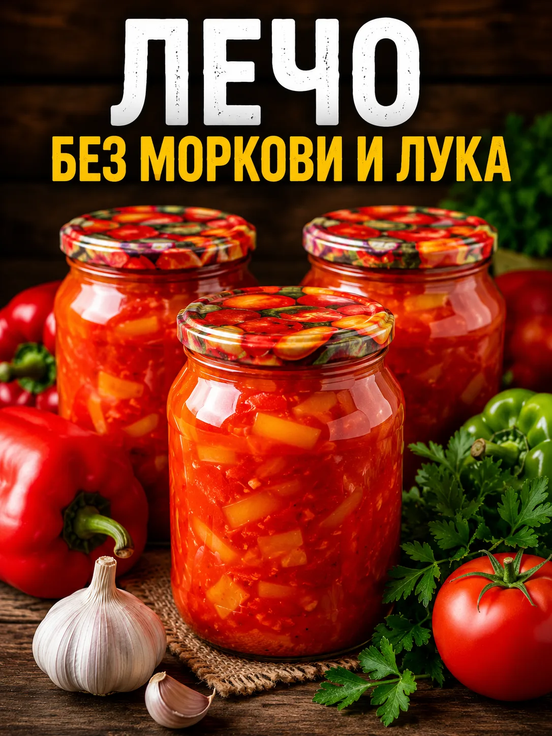 Лечо без моркови и лука

Простой и очень вкусный вариант лечо, в котором нет ничего лишнего. Только 