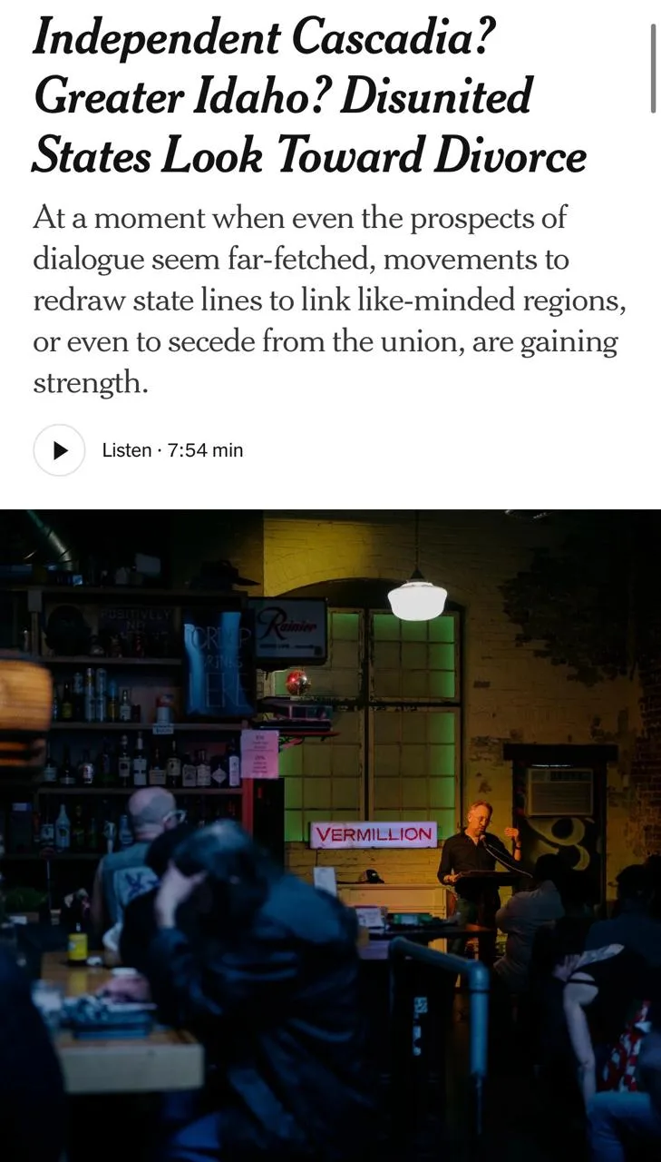 Листали тут The New York Times, и знаете, что? Оказывается, инициативы по выходу из состава США и Ка