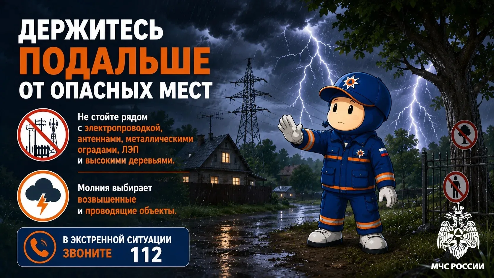 ⚡️ Гроза ошибок не прощает

Собрали главные правила безопасности в карточках: где укрыться, чего изб