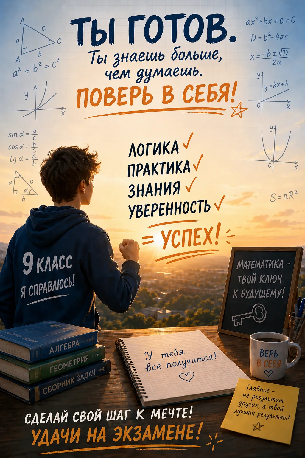 🙌Завтра - первый экзамен у наших девятиклассников!