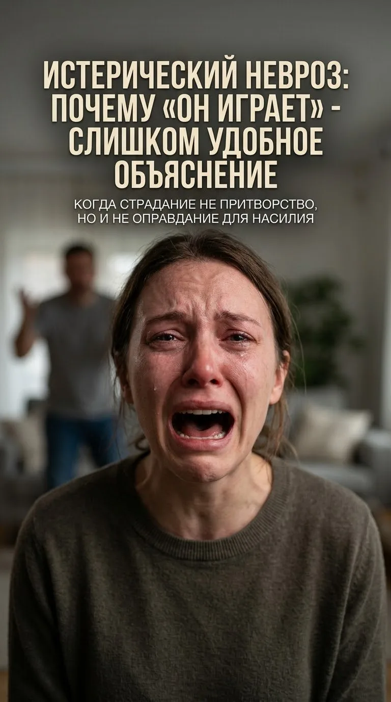 🎭 ИСТЕРИЧЕСКИЙ НЕВРОЗ: ПОЧЕМУ «ОН ИГРАЕТ» - СЛИШКОМ УДОБНОЕ ОБЪЯСНЕНИЕ