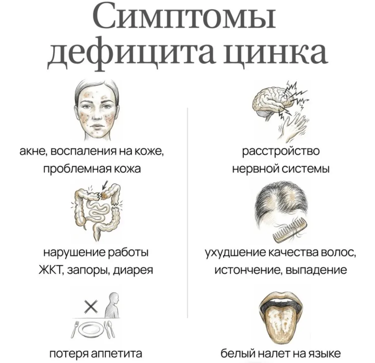 Цинк — минерал, без которого страдает весь организм ☝️

На нашем самочувствии очень быстро отражаетс
