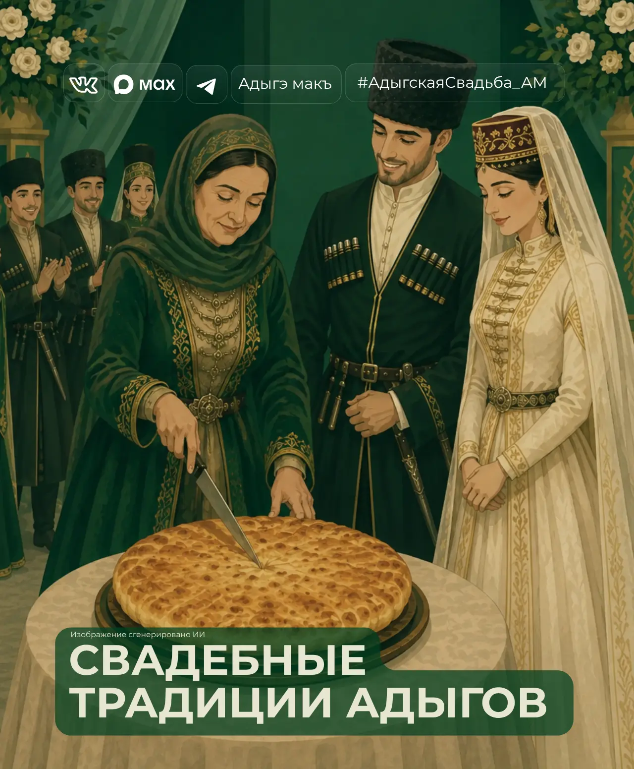 Адыгская свадьба сочетает современные элементы с традиционными