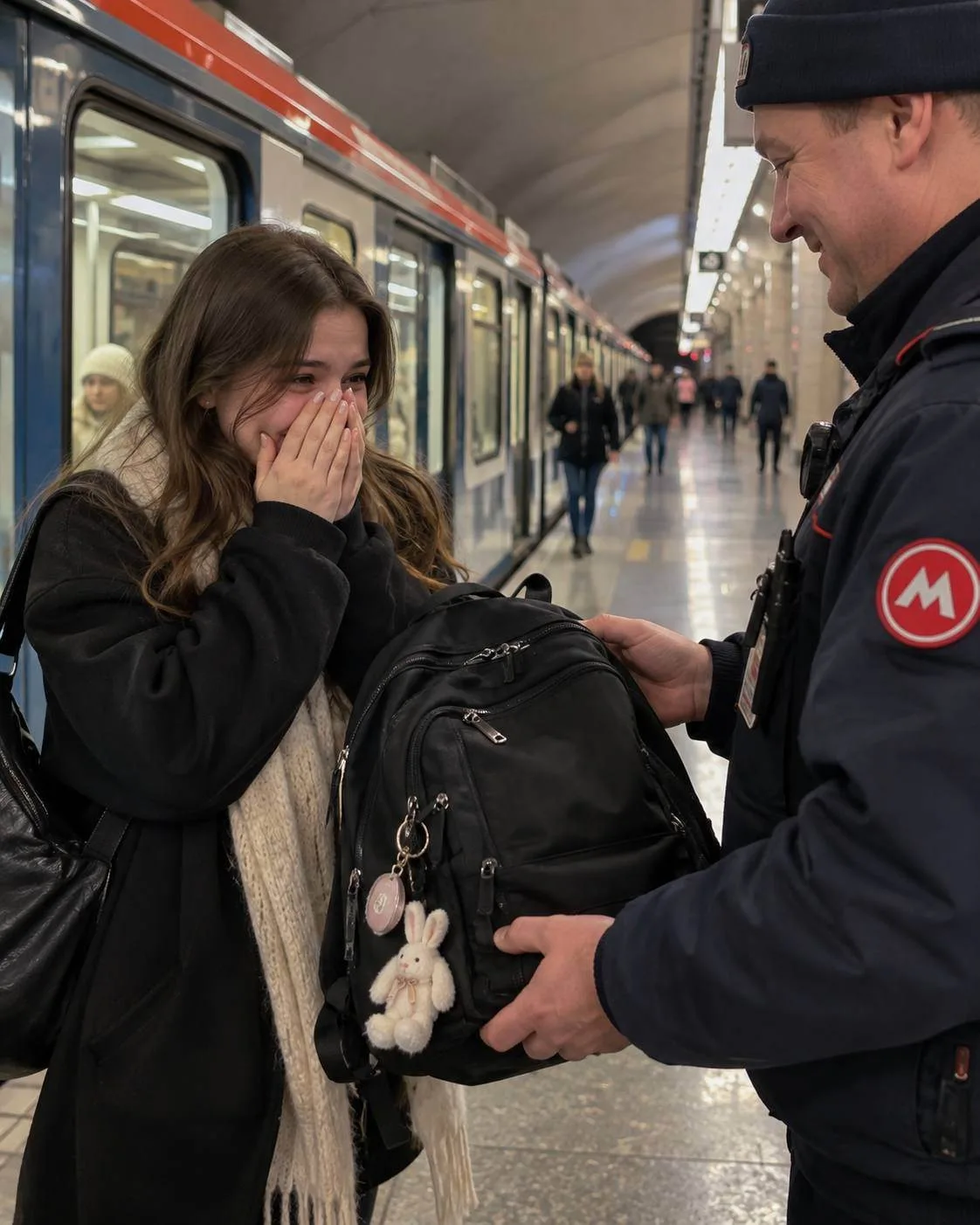 💌 В Москве незнакомцы помогли девушке вернуть потерянный рюкзак