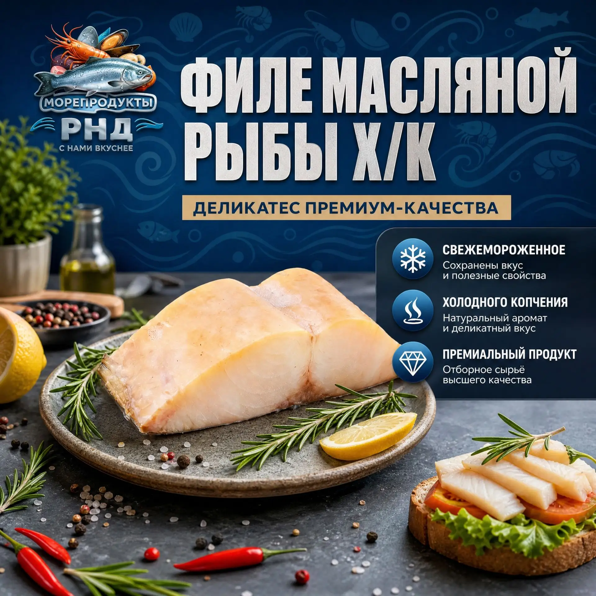 🐟 Филе масляной рыбы холодного копчения — тот самый деликатес, который хочется пробова...